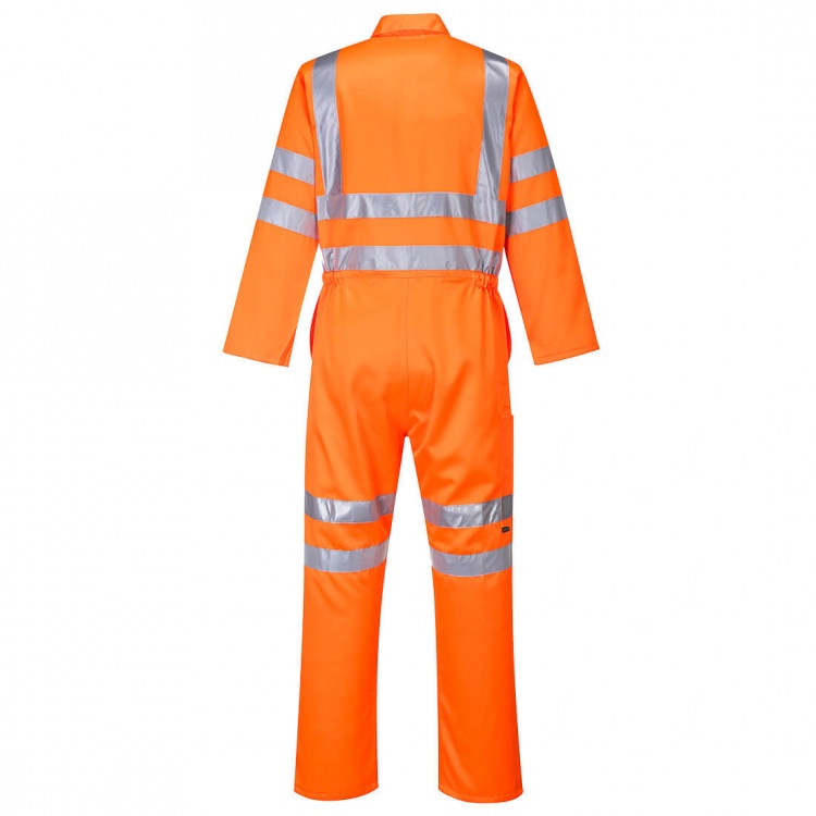 Portwest RT42 Hi Vis Polycotton Coverall RIS-3279-TOM Orange 280g